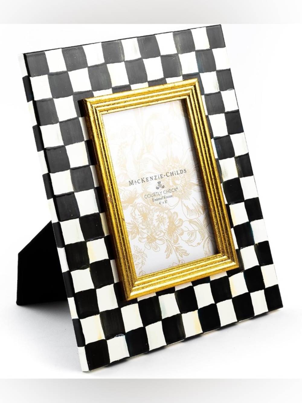 MacKenzie-Childs Courtly Check Enamel Frame New